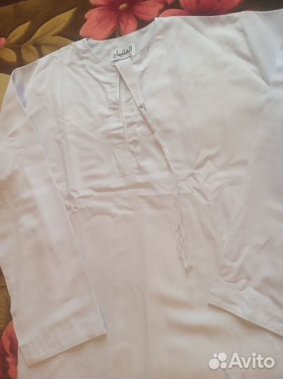 Крестильная мужская шелковая рубашка новая 60 разм