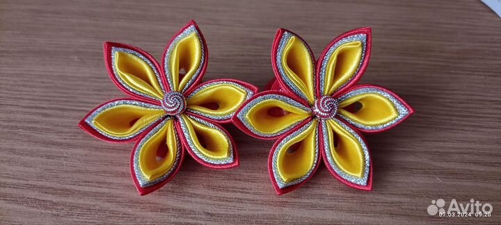 Бантики.резиночки, заколки. Ручная работа