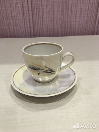 Чашка с блюдцем кофейная гдр