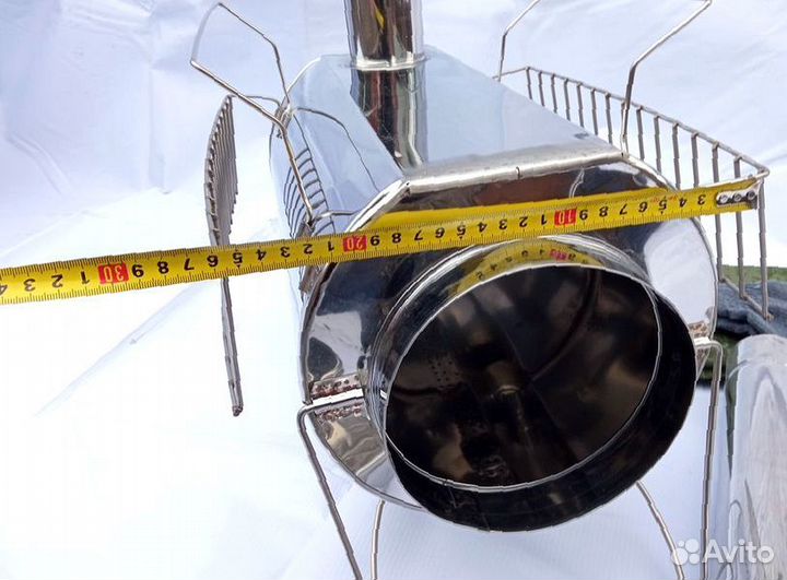 Печь для палатки Кабанчик на 15 л. с решетками