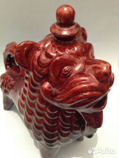 Керамика СССР Опошня Лембик Лев Собака Редкость