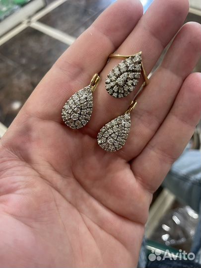 Бриллиантовый комплект 750