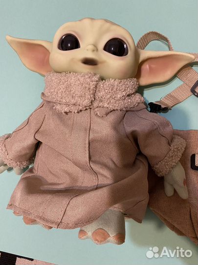 Малыш Йода Грогу с сумкой star wars мандалорец
