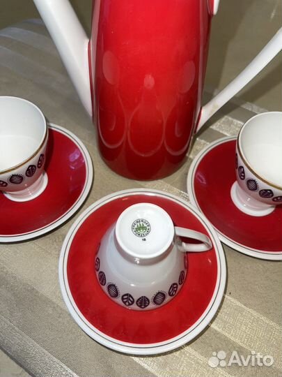 Чайный сервиз Freiberger Porzellan 1970 года