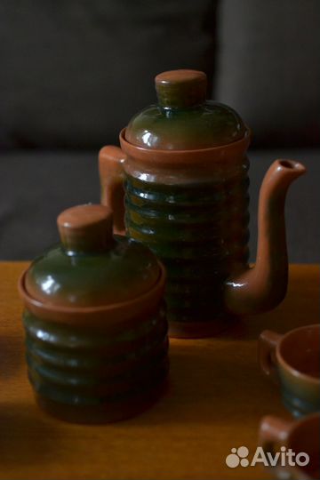 Глиняный кофейный сервиз