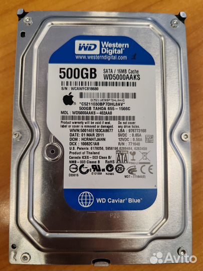 WD Hdd 500gb жёсткий диск