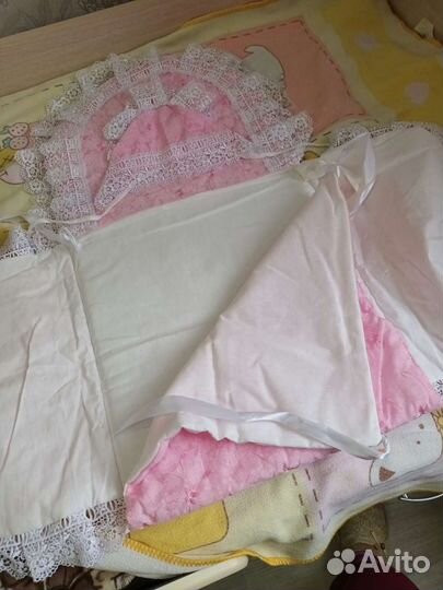 Конверт розовый на выписку из роддома летний