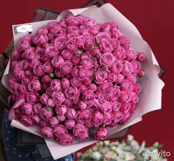 Розы, пионовидные розы, букеты, доставка