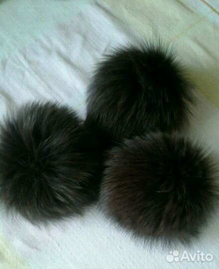 Помпоны натуральный мех
