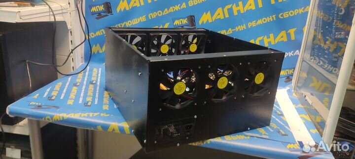 Готовый закрытый риг для майнинга на 6 видеокарт