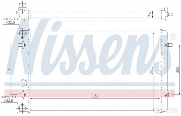 Радиатор охлаждения двс seat leon (1999) 2.8 cupra