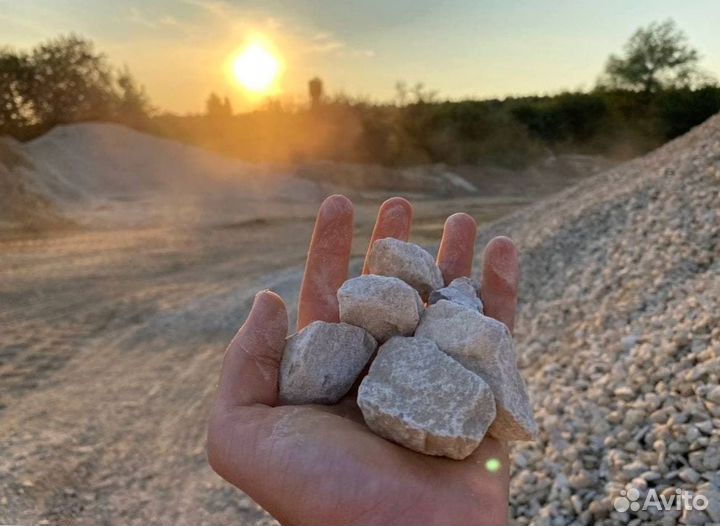 Щебень, Песок