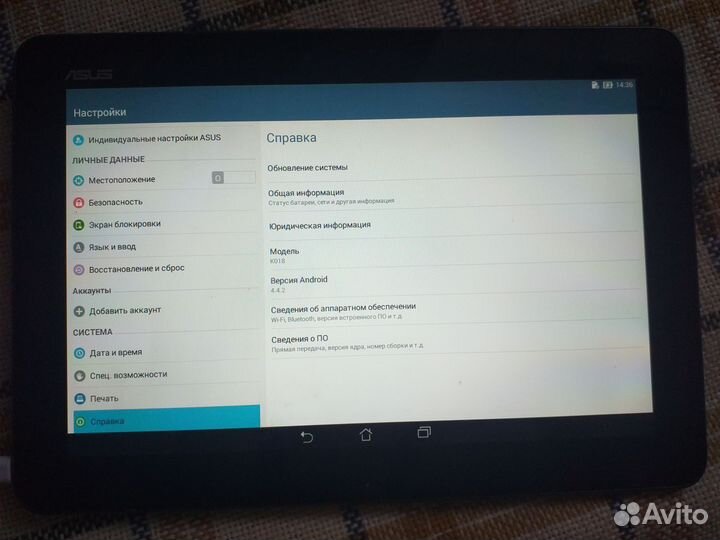 Планшет Asus k018