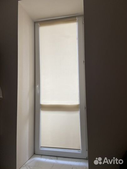 Рулонная штора 60 на 180 бежевая