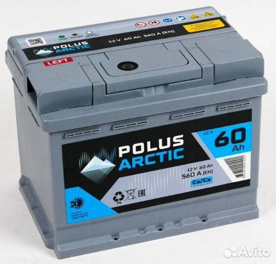 Аккумулятор Polus Arctic 60ah+ доставка бесплатно