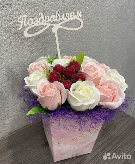 Букеты из мыльных роз