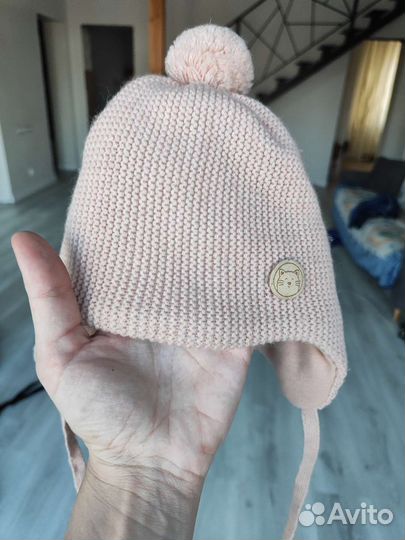 Комплект шапка, шарф 3-6 месяцев