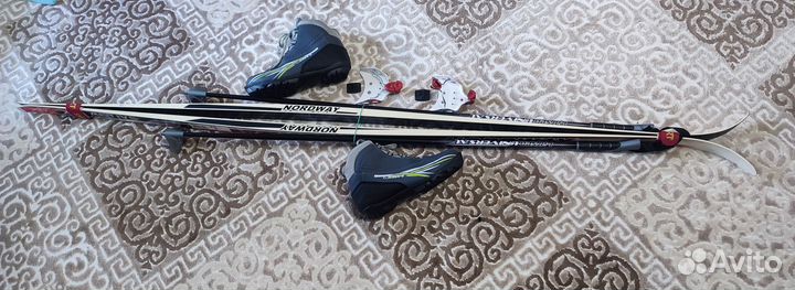 Лыжи беговые Nordway XC Active 185см палки 110см