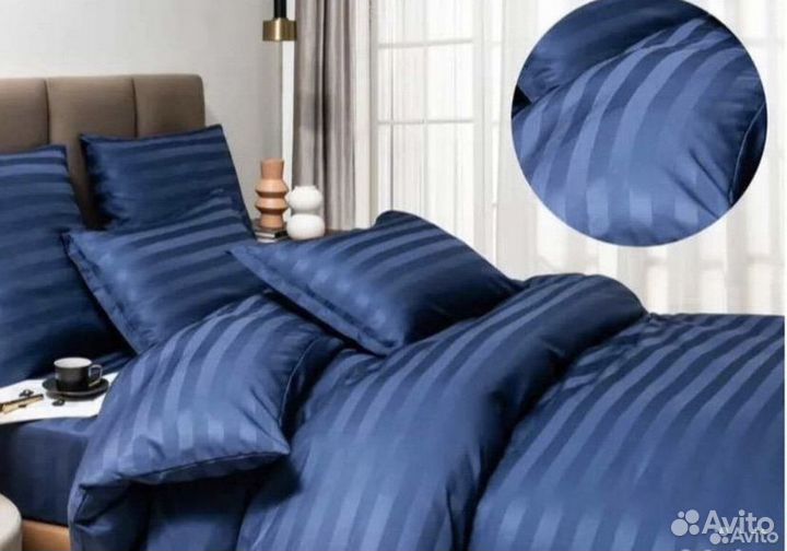Новое Постельное белье страйп сатин как в отеле