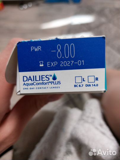 Линзы Alcon dailies AquaComfort plus -8