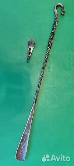 Кованая ложка для обуви, рожок обувной