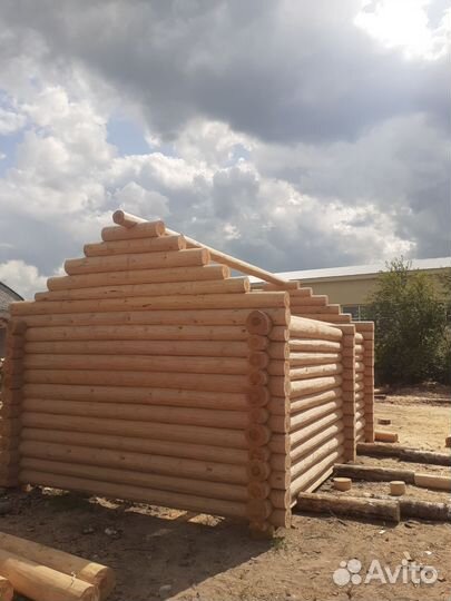 Сруб бани 6 на 6