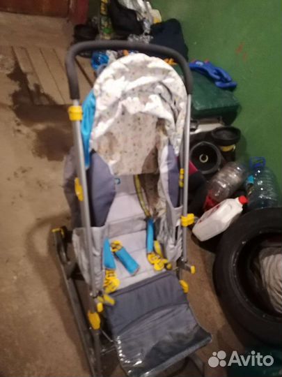 Детские санки коляска ника
