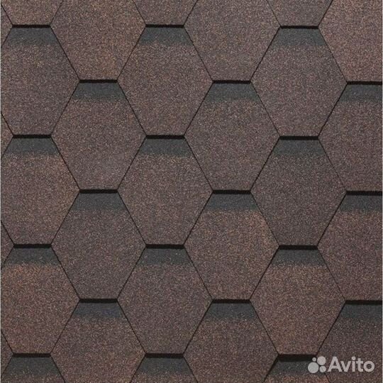 Гибкая черепица Деке Standart Сота Коричневый