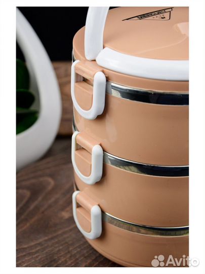 Ланч бокс термо, 3-ярусный