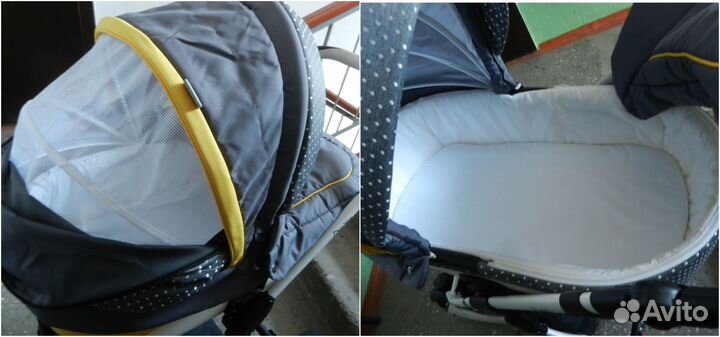 Коляска 2 в 1 Польша,крепкая,большая,хорошая