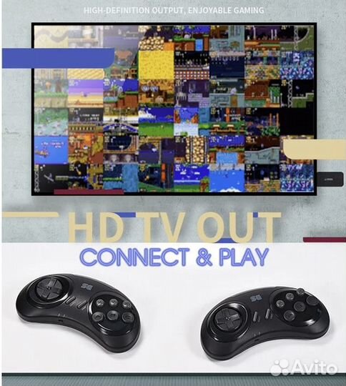 Игровая приставка Sega Mega Drive беспроводная