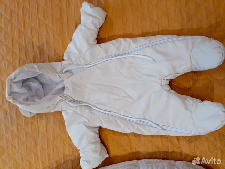 Конверт на выписку с комбинезоном зимний