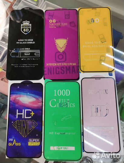 Защитное стекло iPhone Samsung Huawei Xiaomi