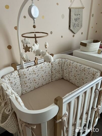 Бортики в детскую кроватку happy baby