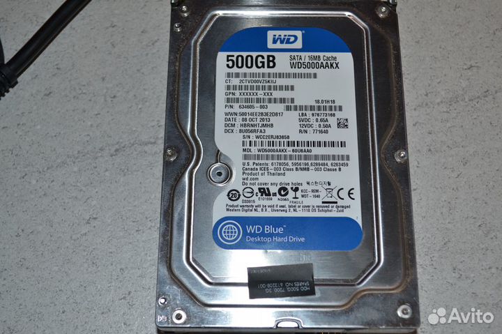 HDD 500 GB wd5000aakx бу