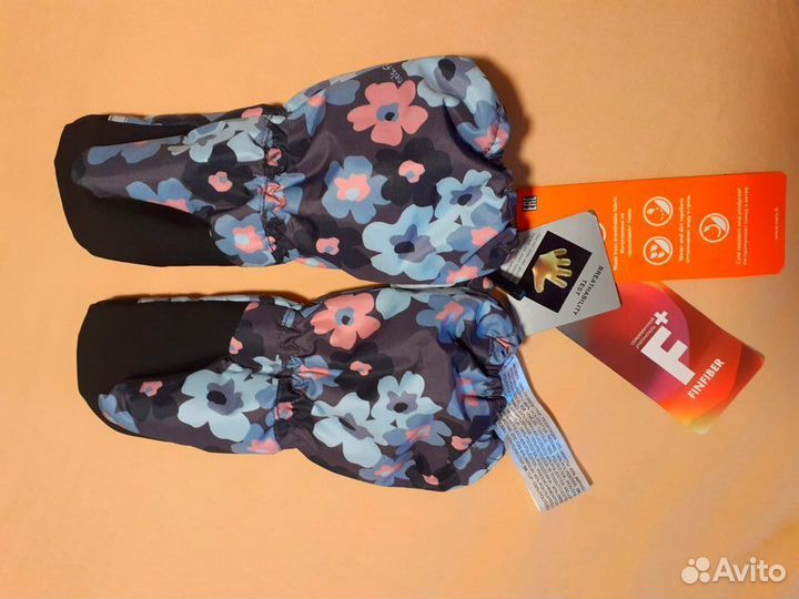 Варежки детские на меху, мембрана, новые Финляндия