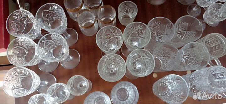 Бокалы, фужеры, рюмки, стаканы, хрусталь, стекло