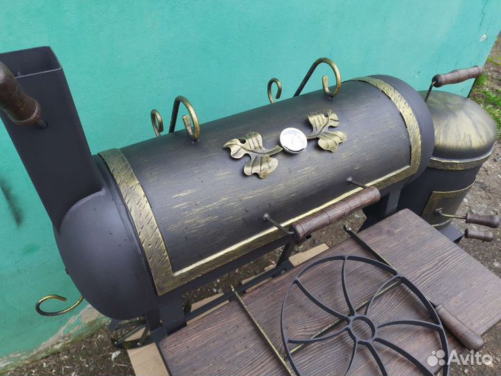Мангал 4в 1, коптильня, гриль, печь для казана