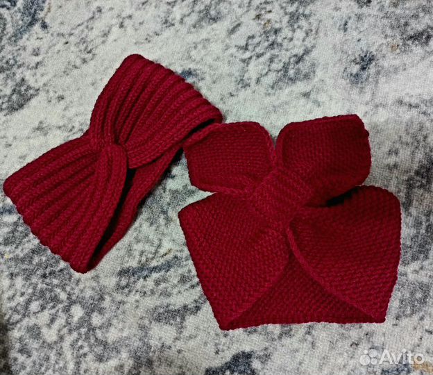 Повязка на голову для девочки вязаная