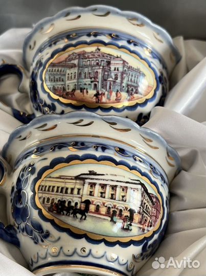 Сервиз чайный, Гжель, эксклюзивная редкость