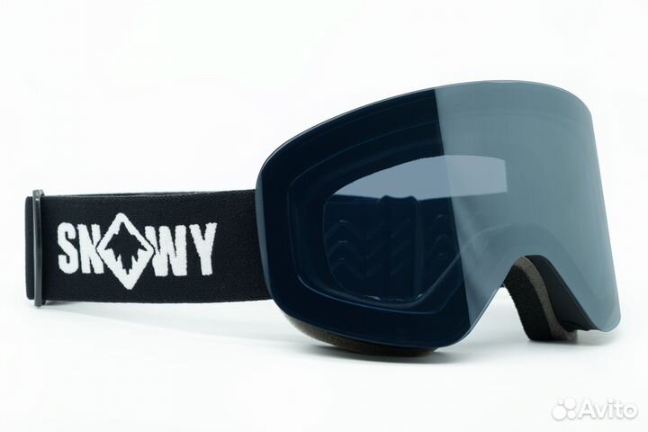 Маска Snowy aura Black Polarized :pol blue S3+S0