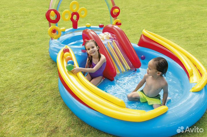 Детский бассейн с горкой Игровой центр