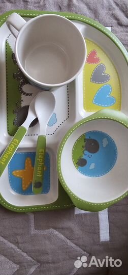 Набор детской посуды (бамбуковая)