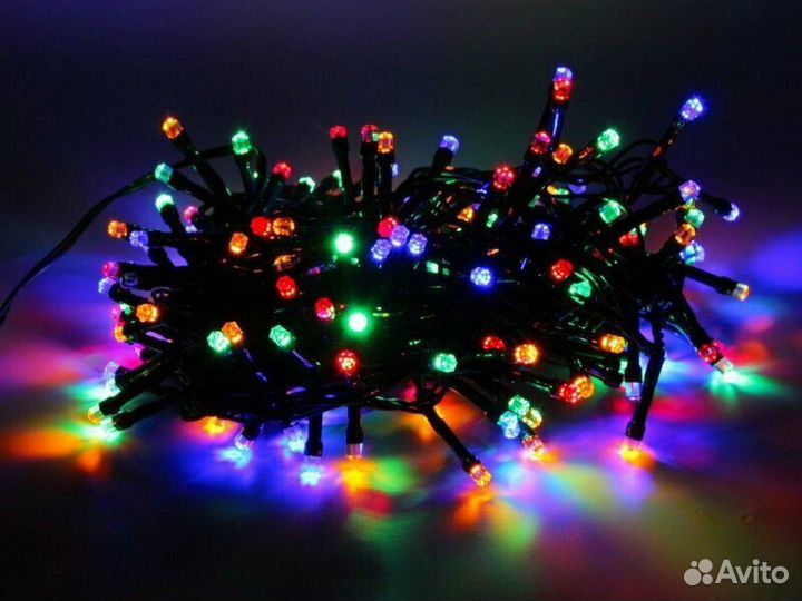 Гирлянда Нить 9 м 180 LED ламп разноцветный