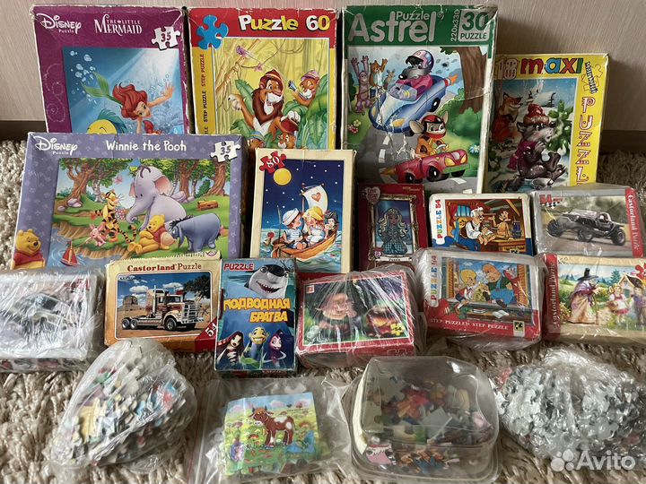 Книги и пазлы детям для досуга и учебники