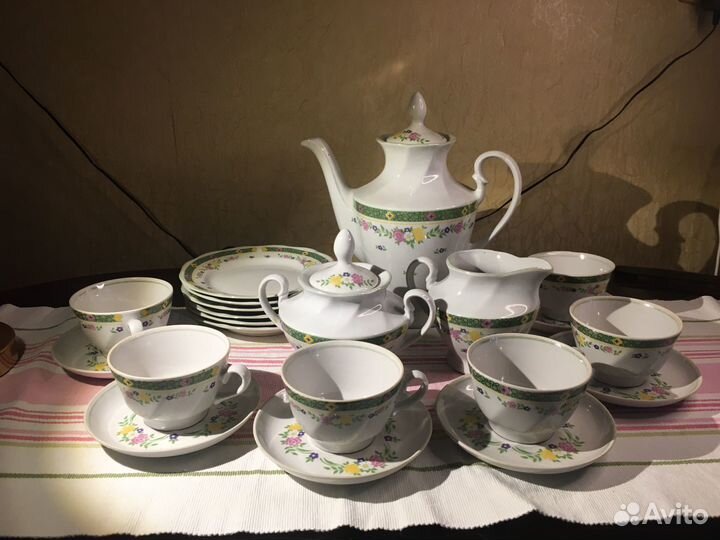 Фарфоровый кофейный сервиз. Рига. 80-е