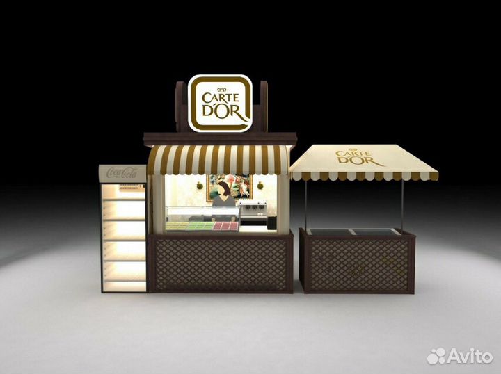 Продавец в кафе мороженого