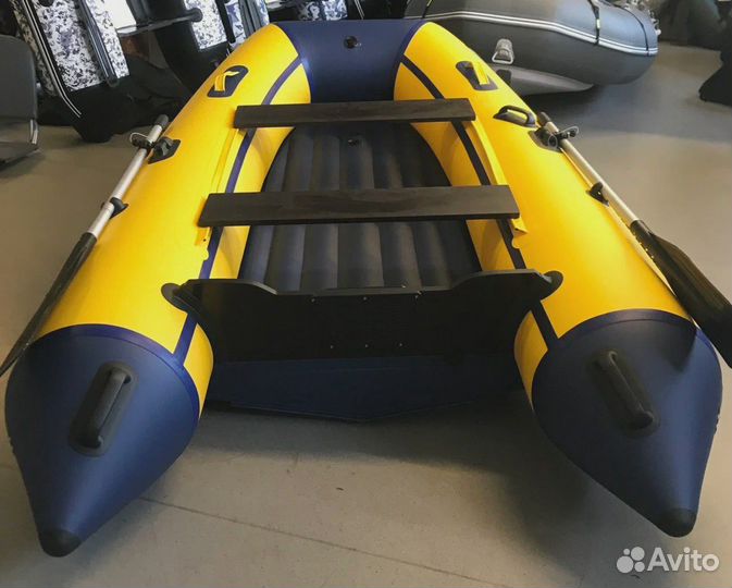 Лодка Orca 305 нд; желто-тем. синяя