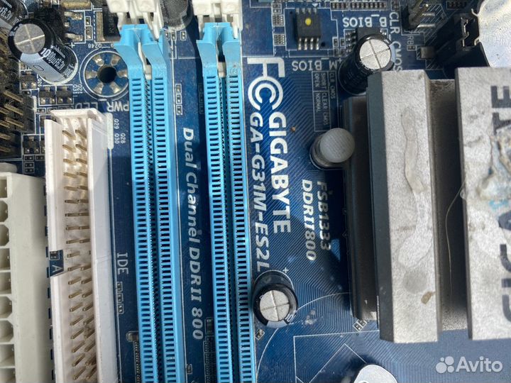 Материнская плата с процессором и памятью lga775