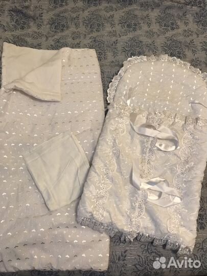 Конверт на выписку и крестильный комплект